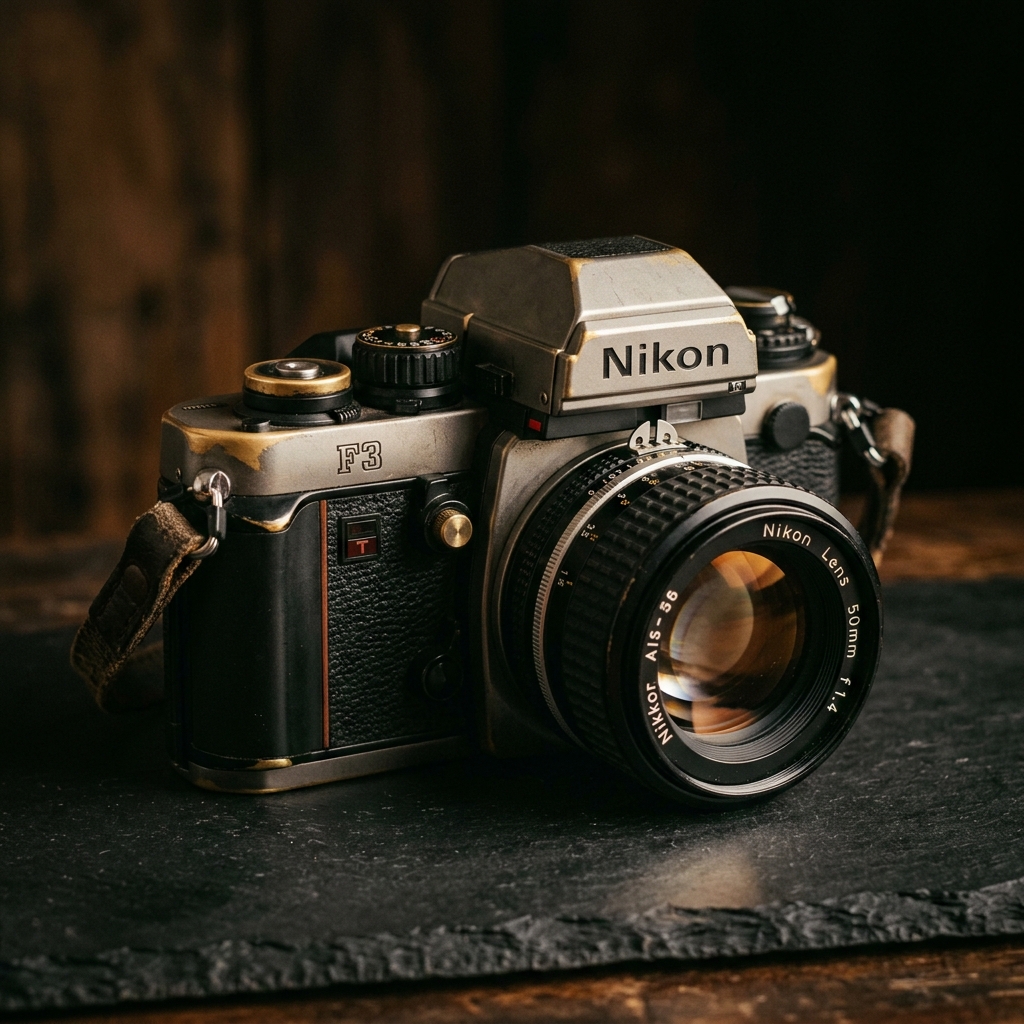 Nikon F3T với lens Nikkor AIS 50mm f/1.4